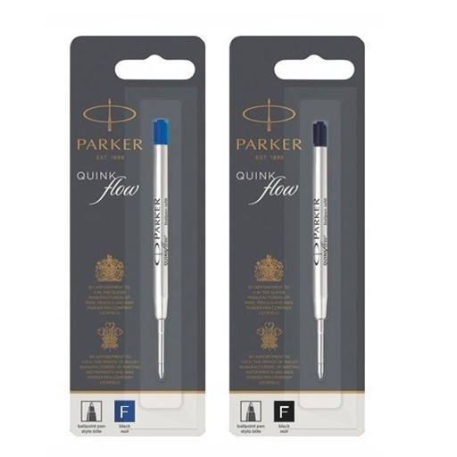 ไส้ปากกา ลูกลื่น ควิ้งโฟล PARKER  (F) ของแท้ 100% (เส้นเล็ก)