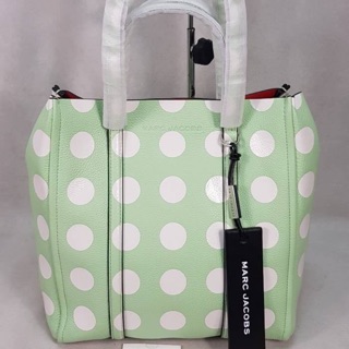 Marc Jacobs The Dot Tag Leather Tote MINT MULTI Polka dots will never go out of style