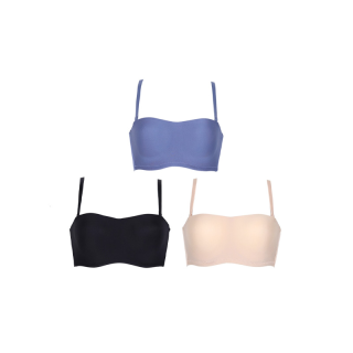 Wacoal Surprise Top Bra บราเกาะอก set 3 ชิ้น รุ่น WB9V04 คละสี (บรามีโครง ถอดสายบ่าได้)