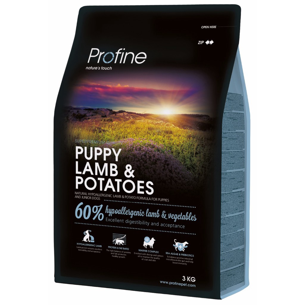 Profine Dog Food - Puppy Lamb & Potatoes 3Kg | Dry Food | Hypoallergenic | Dog Food | Makanan Anjing