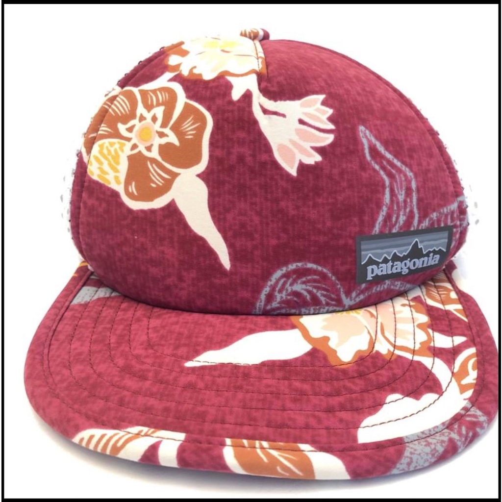 **FREEค่าส่ง**หมวก Patagonia Duckbill ลายสีแดง ของแท้ ส่งตรงจาก USA