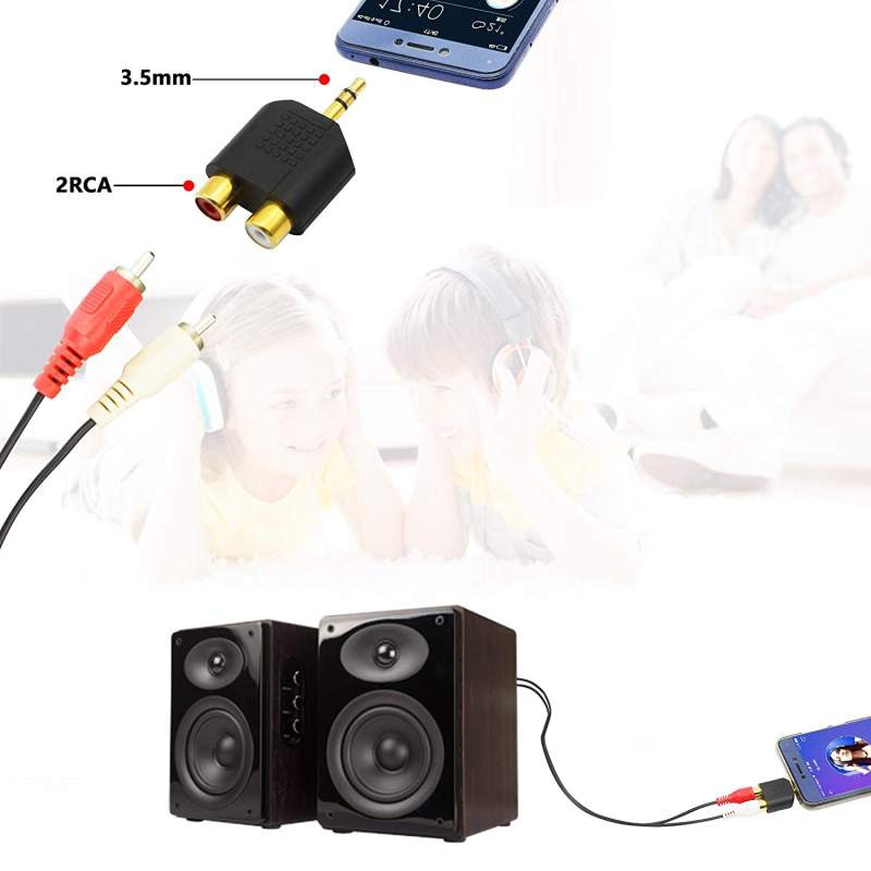 Jack Rca to Aux 3.5mm Adaper