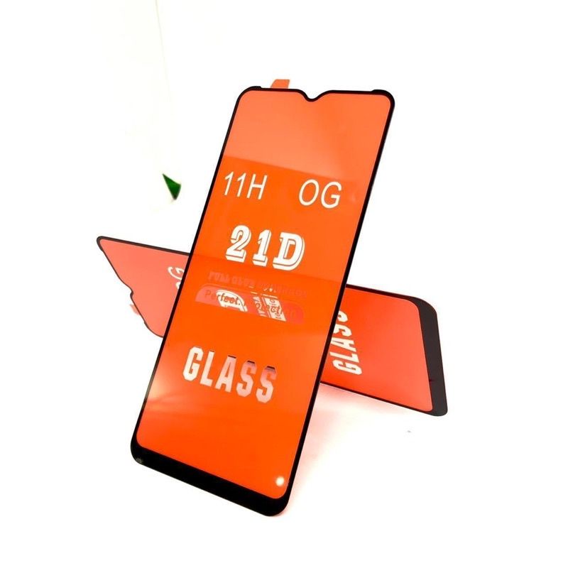 กระจกนิรภัยแบบเต็มหน้าจอ Samsung A52020, Oppo A15, A16 Redmi 9A 9C ฟรีทิชชู่