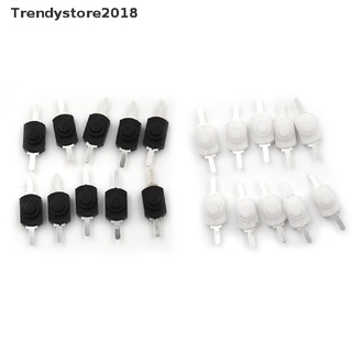 Trendystore2018 ปุ่มกดสวิตช์เปิดปิด DC 1A ขนาดเล็ก 12*8 มม. สีดํา สําหรับไฟฉายไฟฟ้า 10 ชิ้น