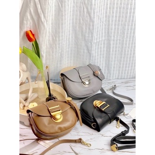 Charles &amp; Keith Amelia Metallic Push-Lock Crossbody Bag