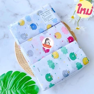 ผ้าอ้อมสาลู ผสมคอตตอน12ผืน หนา2ชั้น 24นิ้ว ไม่สามารถเลือกลายได้เลือกสีได้ เย็บริมระบายอากาศไม่ก่อให้เกิดภูมิแพ้ 24นิ้ว