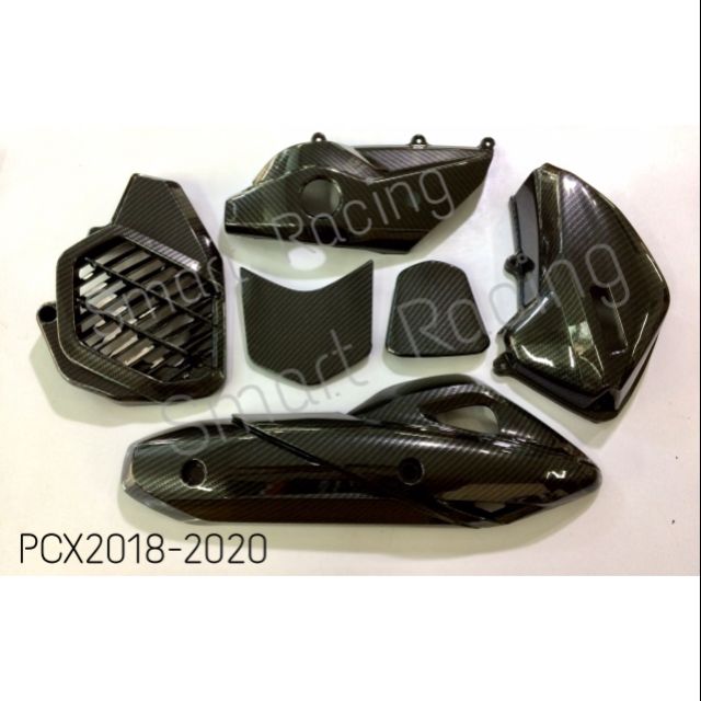 ชุดเคฟล่า 5D รุ่น PCX 150 ปี 2018-2020 (6 ชิ้น) กันร้อน ครอบหม้อน้ำ ครอบกรอง ครอบแคร้ง ฝาถัง ปิดท้าย