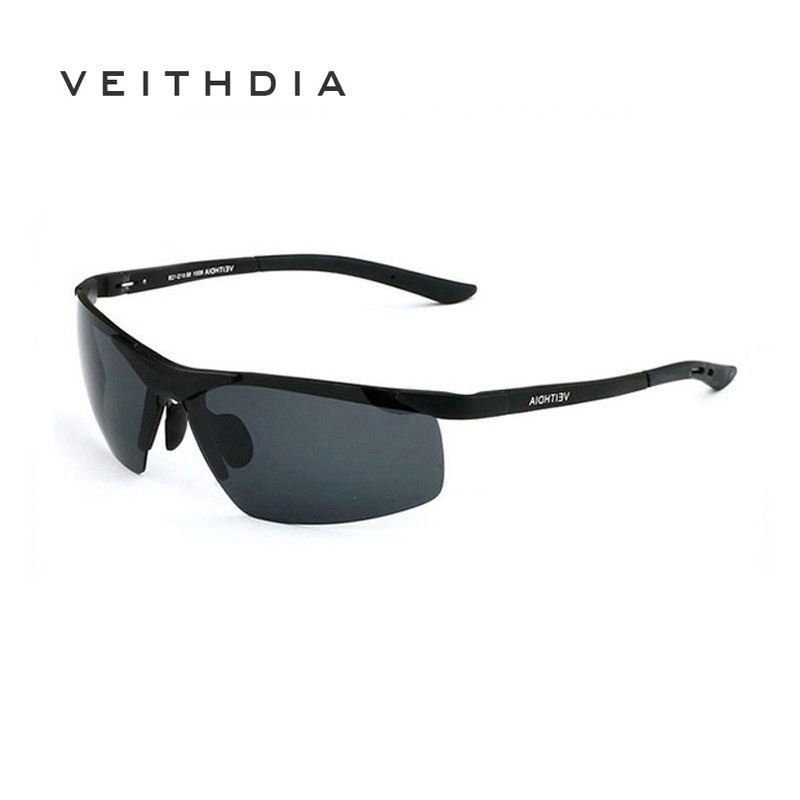 Veithdia Men's aluminium Polarized แว่นตาสี่เหลี่ยมผืนผ้า แฟชั่น 6501