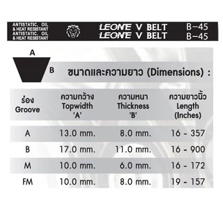 สายพาน ลีโอเน่ สีเงิน LEONE M M20 M20.5 M21 M21.5 M22 M22.4 M22.5 M23 M23.5 M24 M24.5 M24.6 สายพานเครื่องซักผ้า