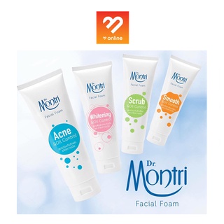 โฟมล้างหน้า ด๊อกเตอร์มนตรี Dr.Montri Facial Foam Scrub white oil acne 100g.