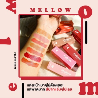 ของพร้อมส่ง🔥✅โครตฮิต✅🔥พร้อมส่งทุกสี💕💄ลิปแมท เมลโล่ว Jujube Mellow semi-matte สีสวยติดทน กลบปากคล้ำ ไม่แห้งตกร่อง ถูก