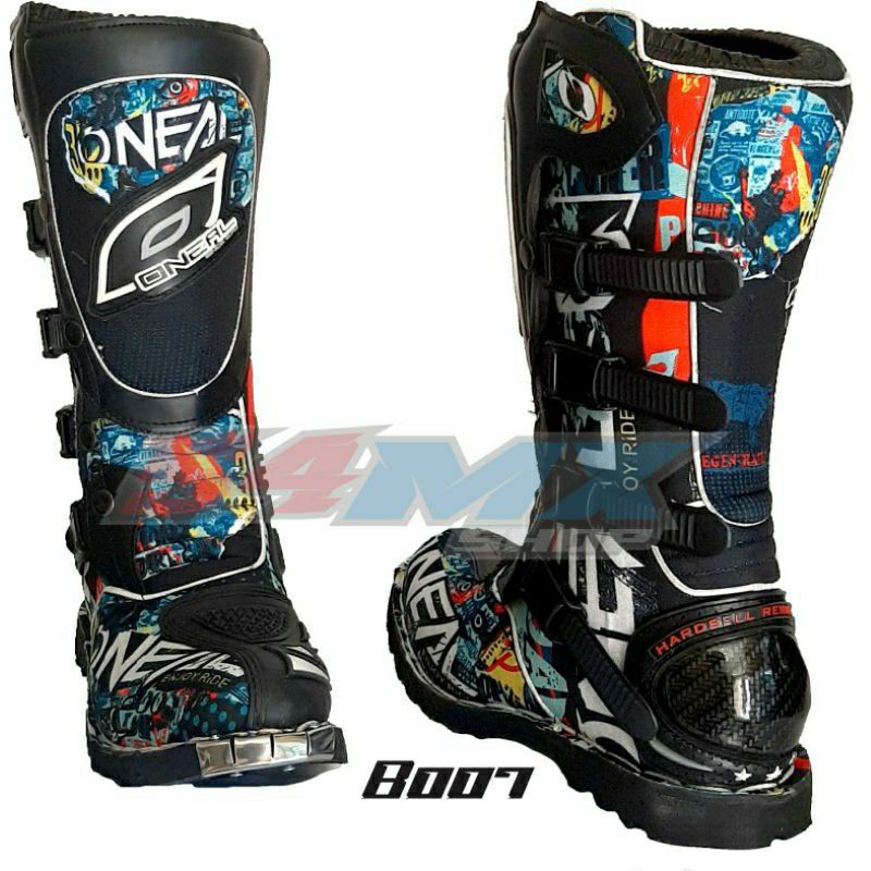 TRAIL BOOTS, MOTOCROSS BOOTS พิมพ์เต็มด้วยเหล็ก TOES