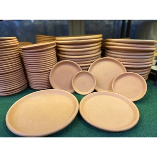 จานรองกระถางดินเผา ขนาด 5, 6, 7, 8, 9, 11 นิ้ว ผิวเรียบ สวย ราคาถูก Terracotta Plant Pot Saucer