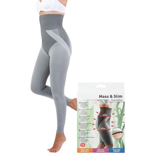 GetZhop กางเกงเลคกิ้ง เลคกิ้งขาเรียว ขาเล็ก กางเกงกระชับ ผ้าดี Pants leggings Mass and Slimming (สีเทา) ไวส์ L