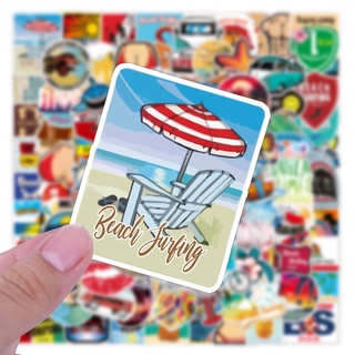 พร้อมส่ง sticker โต้คลื่น กีฬาโต้คลื่น ชายหาด ฤดูร้อน Surfing USA sex girl สติกเกอร์กันน้ำรูปแบบที่แตกต่างกัน 100 ชิ้น