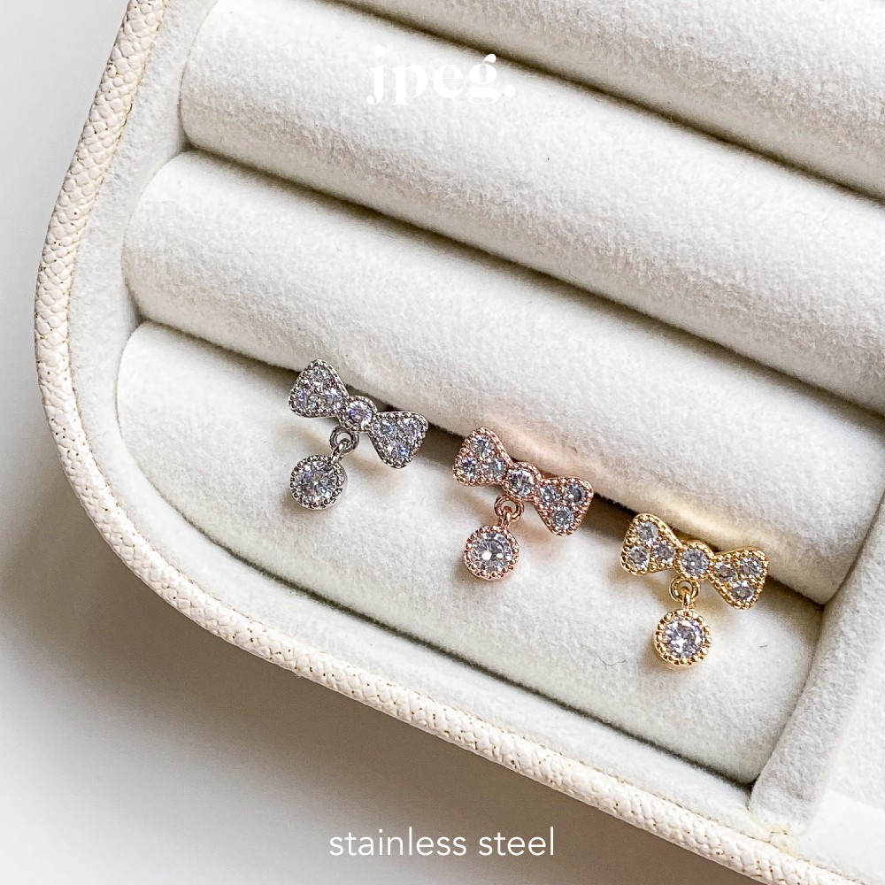 JPEG - Kitty Ribbon Piercing (Stainless Steel) จิวหู