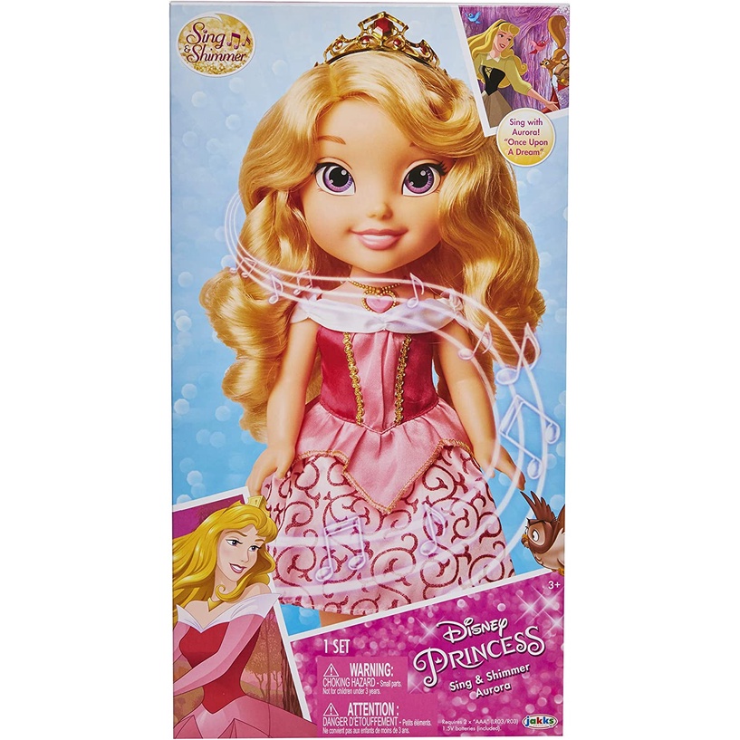 Disney Princess Aurora Doll Sleeping Beauty Sing &amp; Shimmer Toddler Doll ตุ๊กตาเจ้าหญิงดิสนีย์ ออโรร่า ร้องเพลง และชิมเมอร์ สําหรับเด็กวัยหัดเดิน