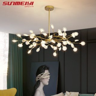 Sunmeiyi โคมไฟ Led สีดําสไตล์โมเดิร์นสําหรับตกแต่งโคมไฟระย้าห้องครัวห้องนั่งเล่น