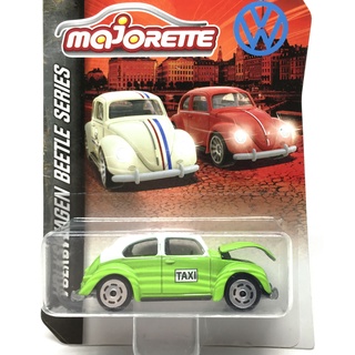 Majorette Volkswagen Beetle Vintage - Taxi - Green Color /Wheels VIN6S /scale 1/64 (3 inches) Long Package