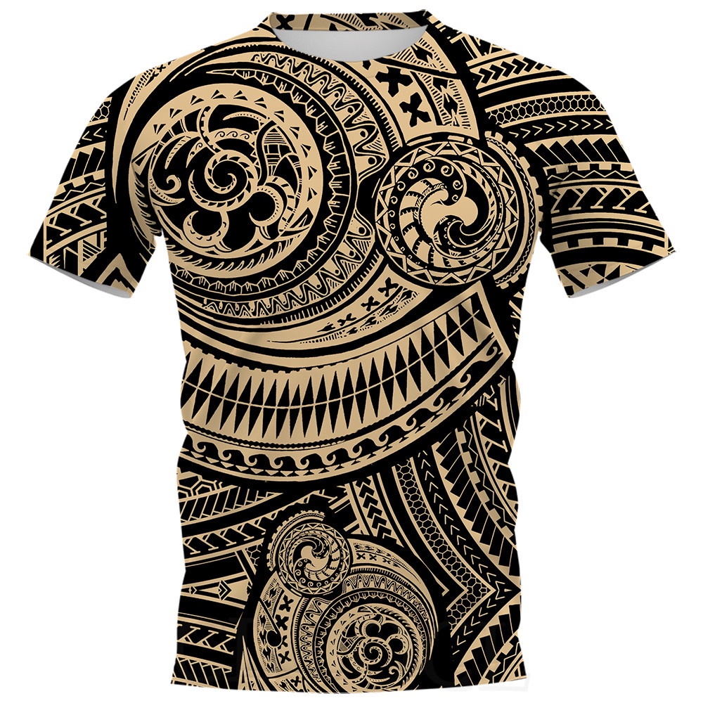 เสื้อยืดแขนสั้นลําลอง พิมพ์ลายรอยสัก 3 มิติ สไตล์ฮาราจูกุ สําหรับผู้ชาย และผู้หญิง