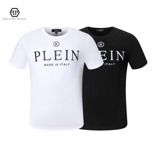 [S-5XL] 6567 เสื้อยืดแขนสั้น พิมพ์ลาย PP plein สไตล์คลาสสิก แฟชั่นสําหรับผู้ชาย