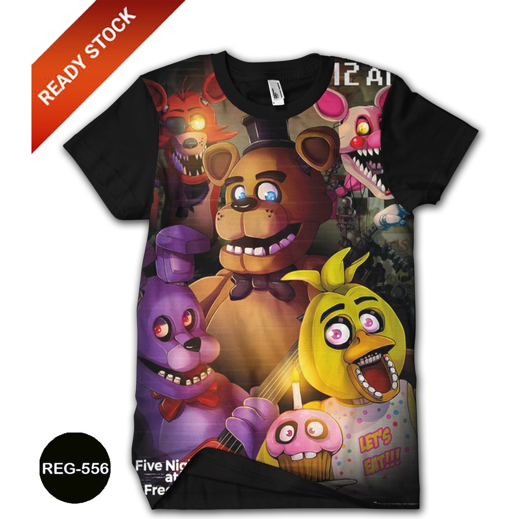 Five Nights at Freddy 3D เสื้อยืดสําหรับเด็กและผู้ใหญ่แฟชั่นอินเทรนด์