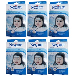 3M Nexcareแผ่นเจลลดไข้ สำหรับเด็กเล็ก6 แผ่น/กล่อง (6 กล่อง)