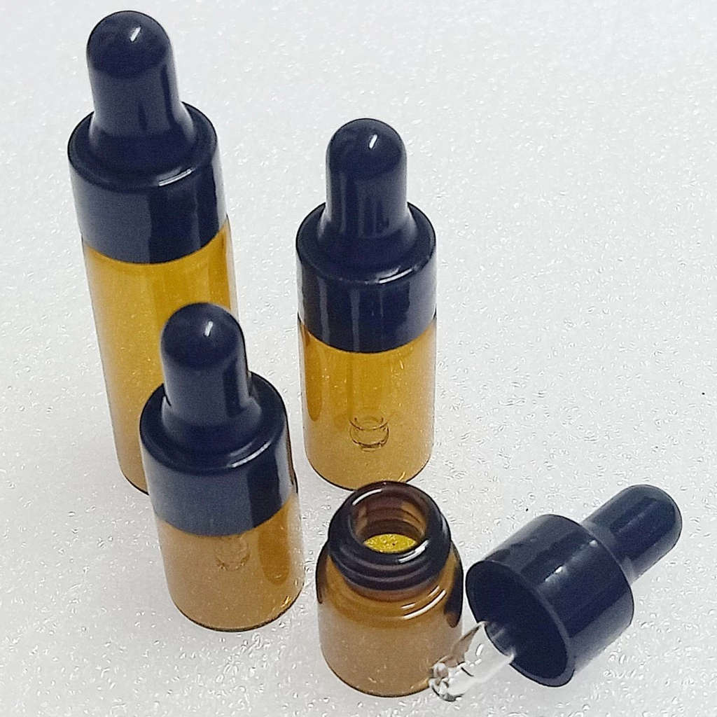 ขวดแก้วสีชา จุกดรอปเปอร์ 1/2/3/5ml เติมได้ ใช้ซ้ำได้ thumbnail 6
