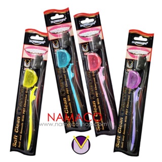 Dr. Phillips Ortho toothbrush Soft Clean Charcoal bristles แปรงจัดฟันรุ่นซอฟท์คลีนชาร์โคล 1 ชิ้น