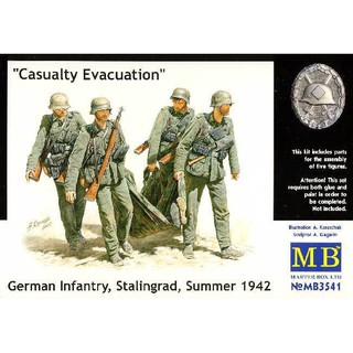 ฟิกเกอร์โมเดล Master Box Model 1/35 MB3541 Casualty Evacuation, German Infantry, Stalingrad, Summer 1942"