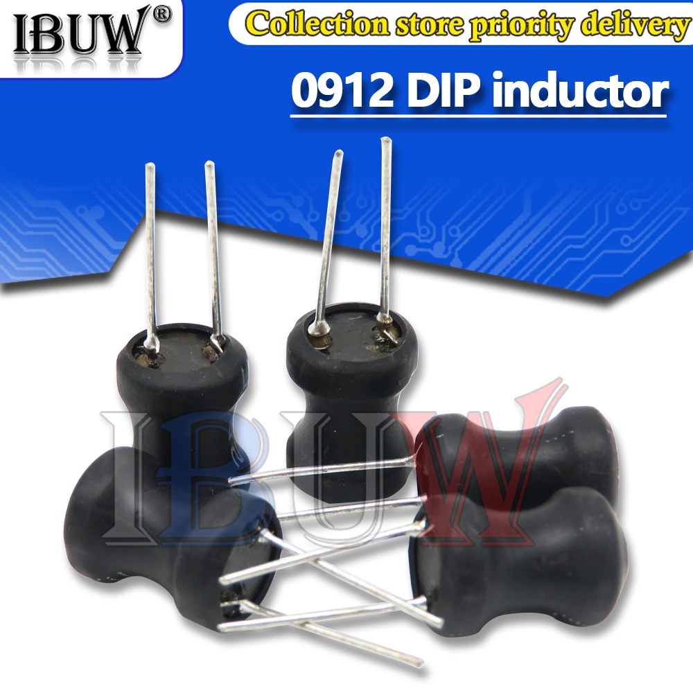 10pcs 0912 9*12 มม.I-shape Power Inductor Inductance ทองแดง Coil 1MH 68uh 100uh 150UH 220 330 470 uH
