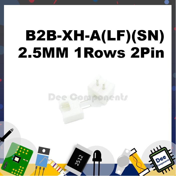 Connector 2Pin 2.5MM 1Rows 3A XH B2B-XH-A(LF)(SN) JST 1-2-10