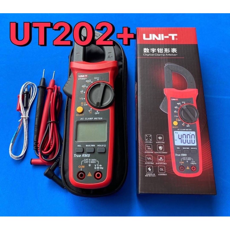 !!! มิเตอร์วัดไฟดิจิตอล UNI-T UT202A+ มัลติมิเตอร์ clamp Multimeter วัด A-AC 6-600A