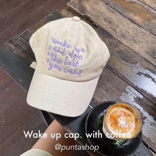 (พร้อมส่ง💖)หมวกแก็ป 𝘞𝘢𝘬𝘦 𝘶𝘱 𝘤𝘢𝘱⸝⸝🥧 ผ้า cotton ใส่สบาย ทรงสวย มี 5 สี ⛽️