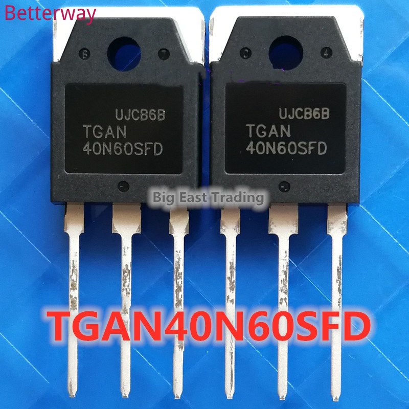 2pcs TGAN40N60SFD TO-3P 40N60SFD 40N60 TGAN40N60SFDA TO3P 40A/600V Power IGBT ทรานซิสเตอร์สําหรับอิน