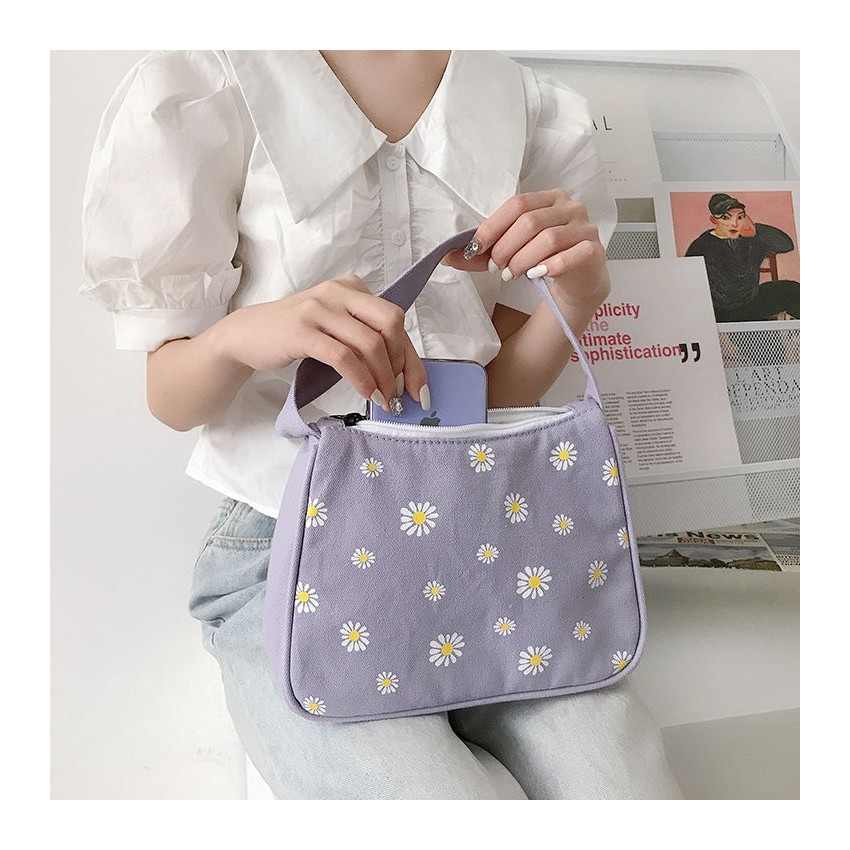 (พร้อมส่ง) Purple Daisy bag (BP) กระเป๋าสะพาย