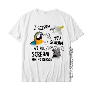 เสื้อยืดผ้าฝ้าย 100% พิมพ์ลาย I Scream You Scream แนวตลก เหมาะกับฤดูร้อน สําหรับผู้ชายสามารถปรับแต่งได้