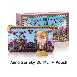 Giftset Anna Sui SKY EDT 30 ml + Pouch กระเป๋าเครื่องสำอางค์ กล่องซีล