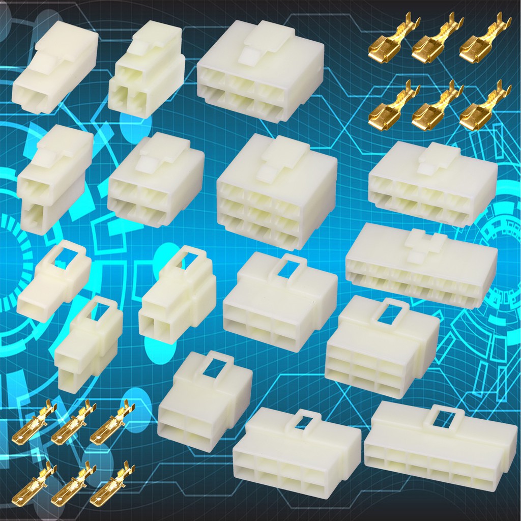 Automotive Electrical 6.3mm connector ข้อต่อสายสัญญาณ Crimp Wire Connector Terminal (ราคา1ชุดผู้+เมี