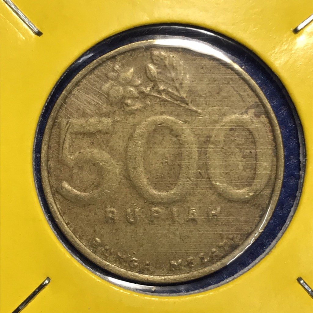 เหรียญเก่า13691 ปี2001 อินโดนีเซีย 500 RUPIAH เหรียญหายาก เหรียญสะสม เหรียญต่างประเทศ
