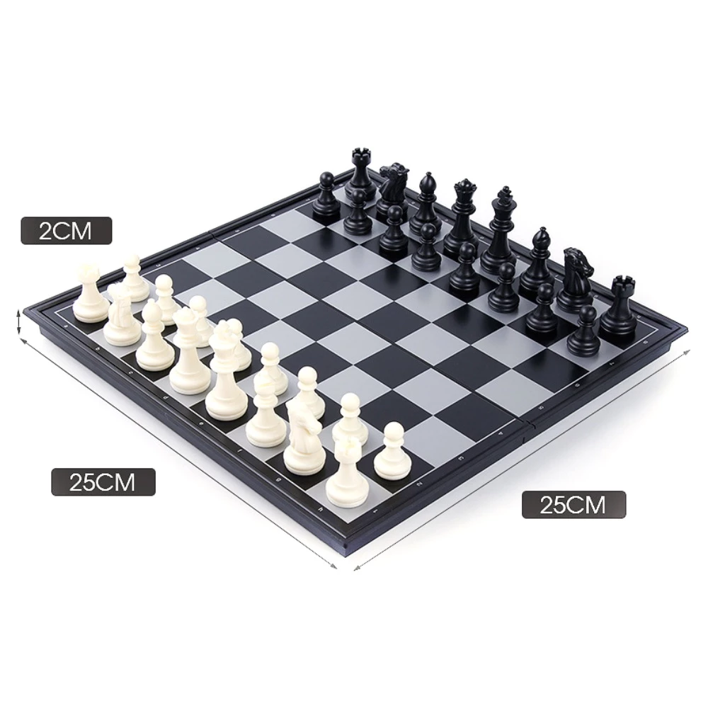หมากรุกสากลแม่เหล็ก Black&White Magnetic Chess ของเล่น เด็ก บอร์ดเกม thumbnail 9