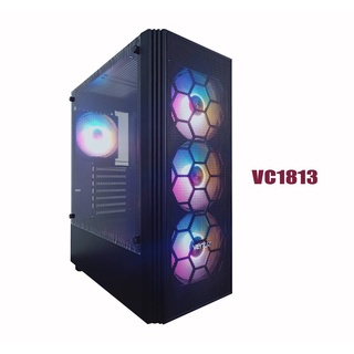 CASE VENUZ Micro ATX,ITX รุ่น VC1813,VC1812  ข้างใส พัดลม 4 ตัว ประกัน 1ปี