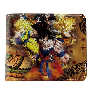 กระเป๋าสตางค์ลําลอง หนัง Pu ลายการ์ตูน Dragon Ball Z Super Saiyan Vegeta Goku เหมาะกับของขวัญ สําหรับเด็กผู้ชาย และเด็กผู้หญิง