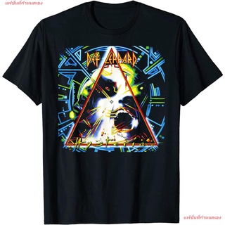 Def Leppard - Hysteria Album T-Shirt เดฟเล็ปเพิร์ด Def Leppard วงร็อค เสื้อยืดผู้หญิง เสื้อยืดผู้ชาย เสื้อยืดคอกลม เสื้อ