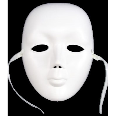หน้ากากสีขาวแบบเต็มหน้าเครื่องแต่งกายปาร์ตี้ Prop ของเล่นหน้ากากนวนิยาย Opera Party Mask คอสเพลย์ Masquerade Hip Hop