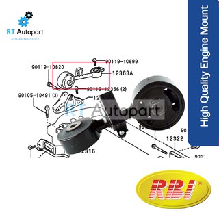 RBI แท่นเครื่องประคองฝั่งขวา (1ตัว) Toyota Camry ACV30 ปี03-07 / แท่นเครื่องตัวบน แท่นเครื่องกระดูกหมา แคมรี่ ACV30