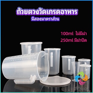 ถ้วยตวง ถ้วยตวง เหยือกตวมร้านชานม  A  Measuring cup with lid