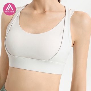 Air Active [Padded] ชุดชั้นในสปอร์ตบรา แต่งหัวเข็มขัดด้านหลัง สําหรับเล่นโยคะ YY YW099