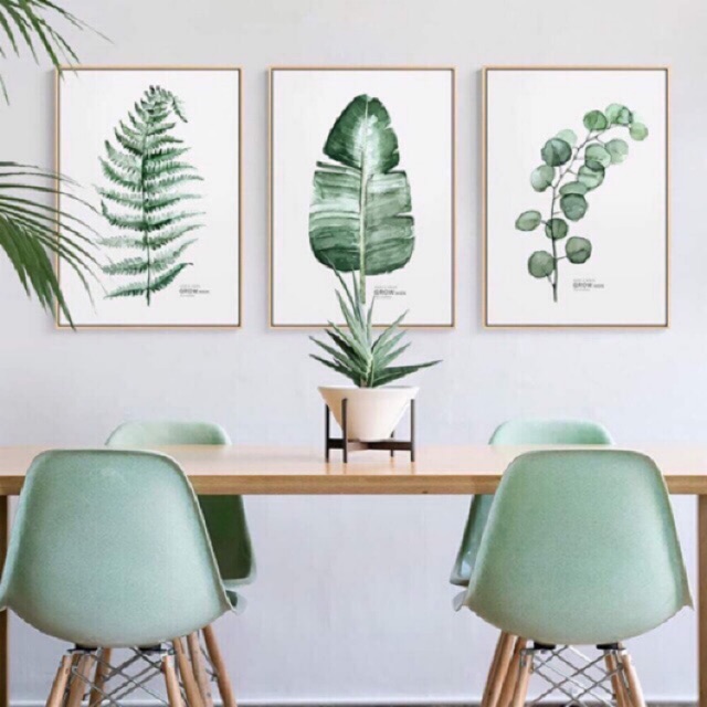 🌻รูปติดผนัง🌻🌲รูปภาพติดผนัง🌲ไม่มีกรอบ ภาพพิมพ์ลายธรรมชาติ ภาพใบไม้ รูปใบไม้  ตกแต่งห้อง  โปสเตอร์ติดผนัง