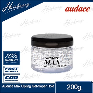 Audace ออด๊าซ Max Styling Gel Super Hold 200g. แมค สไตล์ลิ่ง เยล ซูเปอร์ โฮลด์ เจล จัดแต่งทรงผม สูตรแข็งพิเศษ